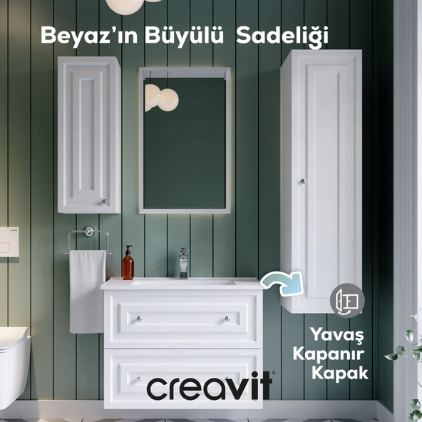 Kayra Boy Dolabı 130cm Mat Beyaz - Resim 2