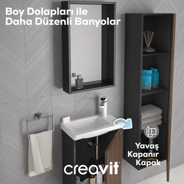 Mio Boy Dolabı 140 cm Antrasit-Kansas - Resim 3
