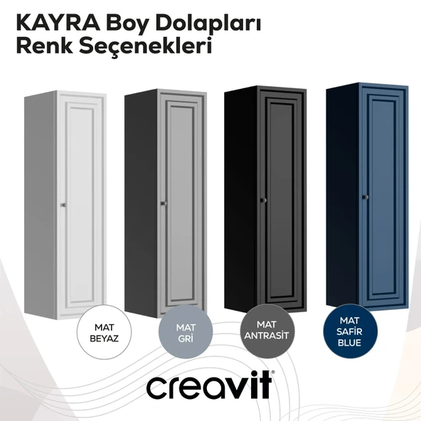 Kayra Boy Dolabı 130cm Mat Antrasit - Resim 2