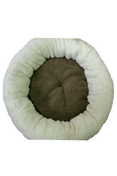 Gobo Welsoft Beyaz Haki Yeşil Kedi Ve Köpek Yatağı 60 Cm ürün görseli 1