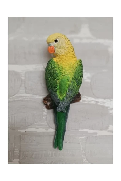 Gobo 2 Adet El Boyaması Muhabbet Kuşu Duvar Balkon Bahçe Süsü Farklı Renklerde - Resim 7