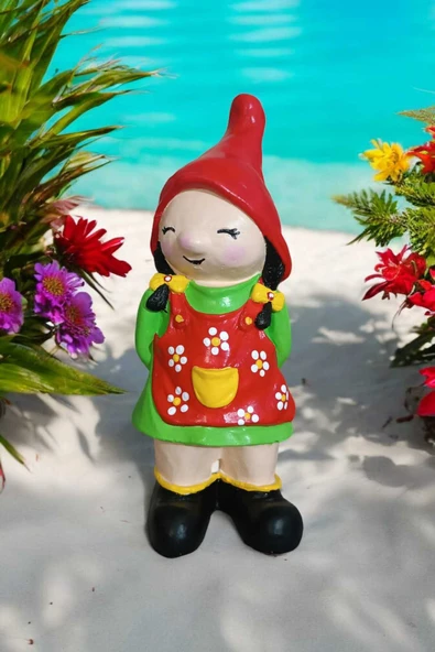 Gobo Dekoratif Bahçe ve Balkon Cüceleri Farklı Renklerde Seramik Tozu El Boyaması (24 x 10 cm) 1 Adet ürün görseli 1