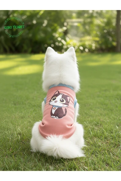Gobo Yumuşacık Şeker Pembe Kedi ve Köpek Kıyafeti Elbisesi Farklı Modeller - XS, S, M, L Beden - Resim 4