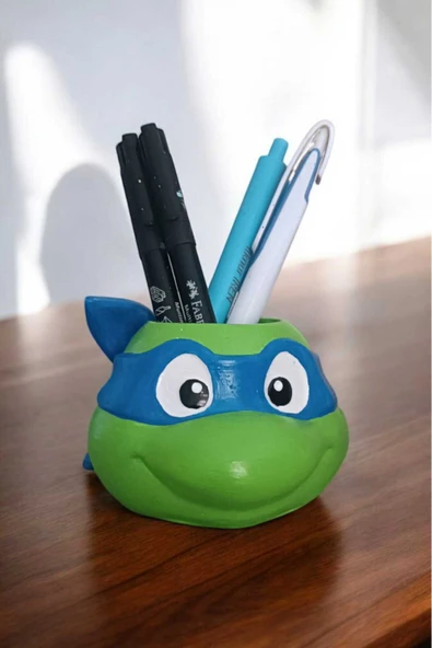 Gobo Ninja Kaplumbağa Şeklindeki Kalemlik Farklı Karakterler 7x10 cm - Resim 3