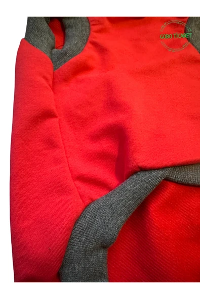 Gobo Sevimli Beyaz Ayıcık Aksesuarlı Kırmızı Kedi Köpek Kıyafeti Elbisesi XXLarge/XXL/Beden 5 - Resim 5