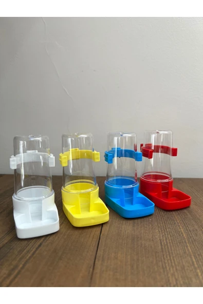 Ti-Sert 1. Kalite Yerli Üretim Renkli Muhabbet Kuşu Suluğu – 8cm/70 ml Kuş Kafes Suluğu (1 ADET)