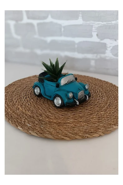 Gobo 2 Adet Araba Şeklinde Saksı Farklı Renklerde - Resim 4