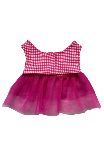 Gobo Pembe Kareli Yıldızlı Tüllü Kedi Köpek Kıyafeti Elbisesi S/small/beden 1 - Resim 7