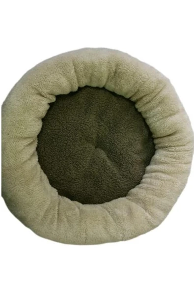 Gobo Welsoft Krem Haki Yeşil Kedi Ve Köpek Yatağı 60 Cm ürün görseli 1