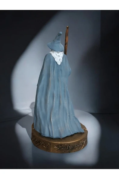 Gobo Yüzüklerin Efendisi Gandalf Karakteri Dekoratif Obje El Boyaması 18x9 cm - Resim 7