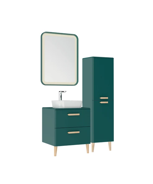 Patara Dikdörgen Led Ayna 55x75cm Mat Yeşil - Resim 2