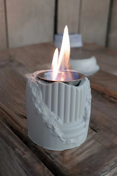 Gobo Şık ve Dekoratif Ateş Çukuru Beyaz - Resim 2