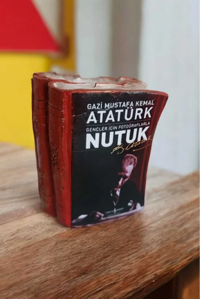 Gobo Atatürk'ün Nutuk Kitabı Şeklinde Kalemlik 10 x 8 cm - Resim 6