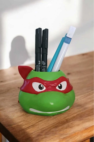 Gobo Ninja Kaplumbağa Şeklindeki Kalemlik Farklı Karakterler 7x10 cm - Resim 2