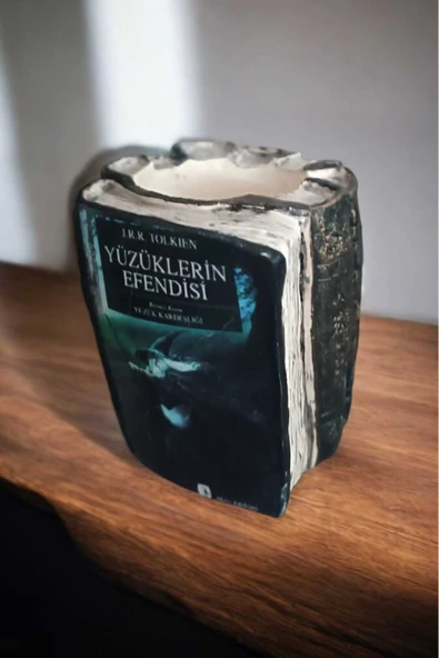 Gobo Yüzüklerin Efendisi Yüzük Kardeşliği Kitabı Şeklinde Kalemlik 10 x 8 cm - Resim 3