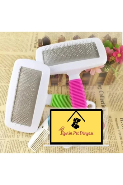 Ans Kedi ve Köpekler İçin Jel Saplı Fırçalı Tarak ürün görseli 1