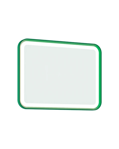 Patara Dikdörgen Led Ayna 85x65cm Mat Yeşil ürün görseli 1