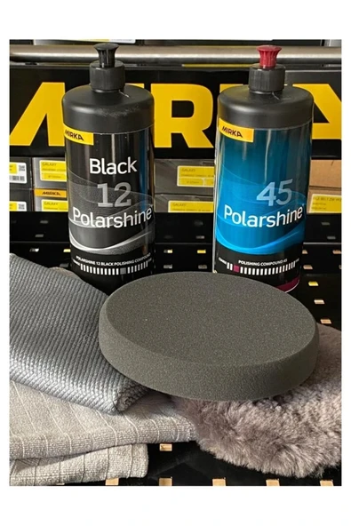 MİRKA Mikrofiber Bez Araç Pasta Seti 6'lı Set 12 Siyah Ve 45 Pasta ürün görseli 1