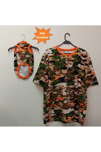 Gobo Sahibi ile Uyumlu Aile Kombini Kamuflaj Desenli Kedi Köpek Kıyafeti Giyimi Large/L/Beden 3 ürün görseli 1