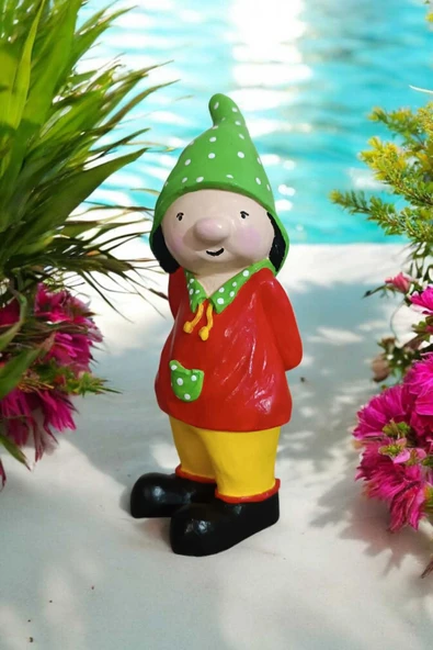 Gobo Dekoratif Bahçe ve Balkon Cüceleri Farklı Renklerde Seramik Tozu El Boyaması (24 x 10 cm) 1 Adet ürün görseli 1