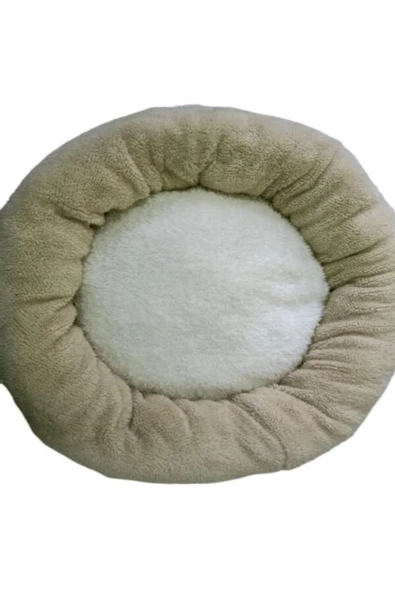 Gobo Welsoft Krem Beyaz Kedi Ve Köpek Yatağı 60 Cm ürün görseli 1