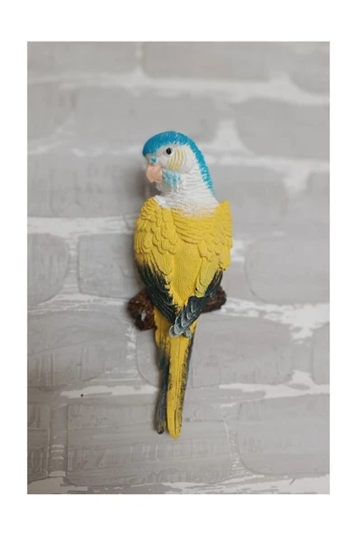 Gobo 2 Adet El Boyaması Muhabbet Kuşu Duvar Balkon Bahçe Süsü Farklı Renklerde - Resim 6