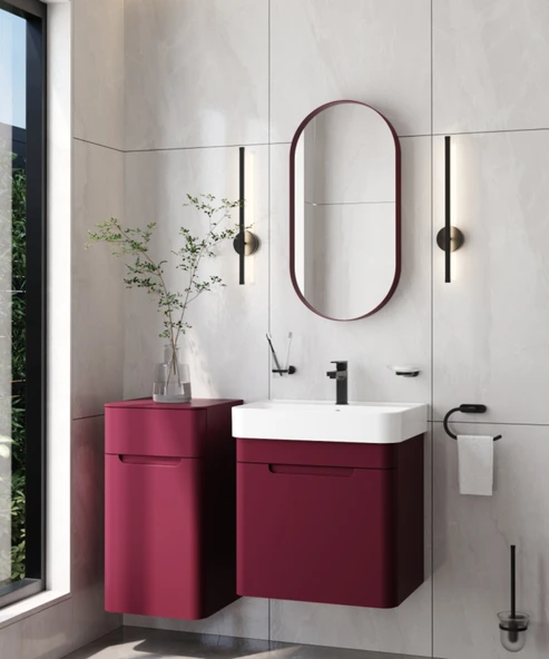 Colorit Oval Ayna 40x80 cm Berry ürün görseli 1