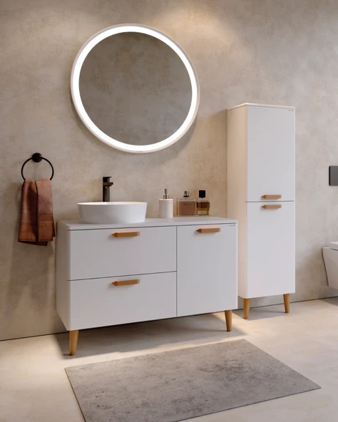 Patara Lavabo Dolabı 100cm Mat Beyaz - Resim 2