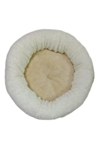 Gobo Welsoft Beyaz Krem Kedi Ve Köpek Yatağı 60 Cm ürün görseli 1