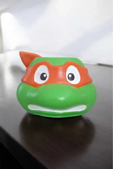 Gobo Ninja Kaplumbağa Şeklindeki Kalemlik Farklı Karakterler 7x10 cm - Resim 8