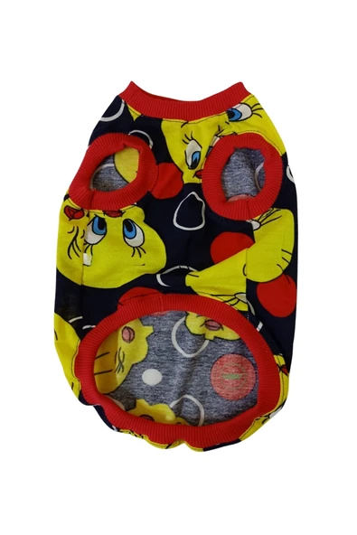 Gobo Tweety Desenli Kedi/Köpek Tişörtü Kıyafeti XLarge/XL/Beden 4 - Resim 2