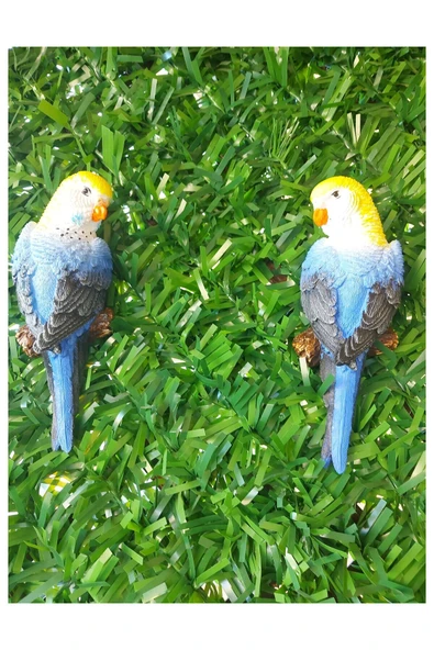 Gobo 1 Adet El Boyaması Muhabbet Kuşu Duvar Balkon Bahçe Süsü Farklı Renklerde - Resim 7