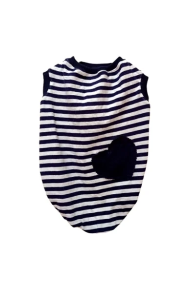 Gobo Siyah Kalpli Çizgili Kedi ve Köpek Kıyafeti Giyimi XLarge/XL/Beden 4 ürün görseli 1