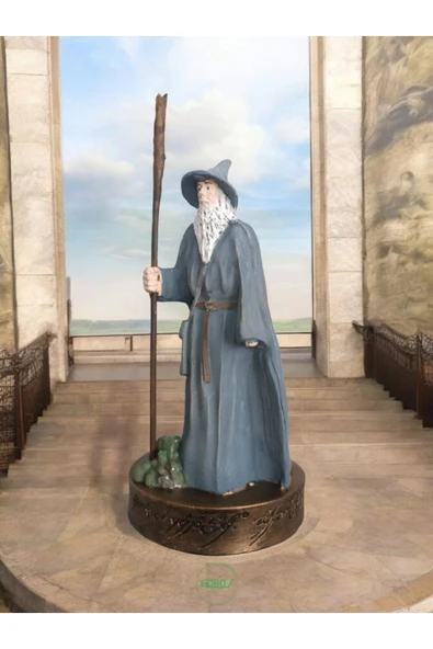 Gobo Yüzüklerin Efendisi Gandalf Karakteri Dekoratif Obje El Boyaması 18x9 cm ürün görseli 1