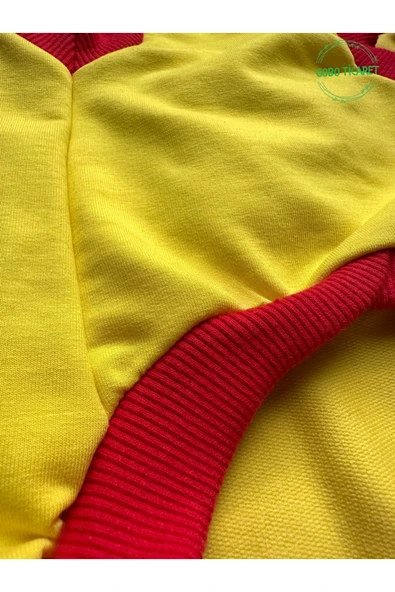 Goboticaret Neşeli Maymun Aksesuarlı Fosforlu Sarı Kedi Köpek Kıyafeti Elbisesi S/SMALL/Beden 1 - Resim 4