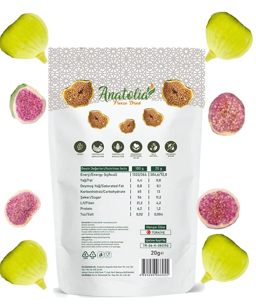 Anatolia Freeze Dried-Dondurularak Kurutulmuş İncir-Freeze Dried Fig - Resim 2