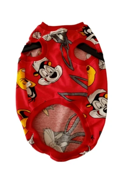 Gobo Çizgi Film Karakterli Kırmızı Kedi Köpek Kıyafeti Elbisesi Small/S/Beden 1 ürün görseli 1