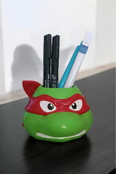 Gobo Ninja Kaplumbağa Şeklindeki Kalemlik Farklı Karakterler 7x10 cm - Resim 5