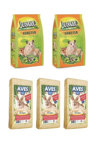 Jungle Hamster Yemi 500 gr 2 Adet - Kemirgen Talaşı 3 Adet