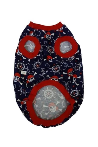 Gobo Kuru Kafa Desenli İskelet Denizci Temalı Kedi Köpek Kıyafeti Elbisesi Xxlarge/XXL/Beden 5 ürün görseli 1