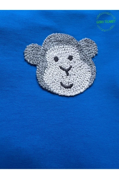 Goboticaret Beyaz Maymun Aplikeli Farklı Renklerde Kedi Köpek Kıyafeti Elbisesi - Resim 6