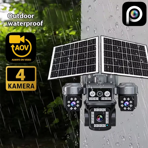 Ventus Z7PLUS 8MP 4 Kameralı 4G Çift Solar Panel 16X Zoom Dual Batarya HiEasy AOV (Sürekli Kayıt) Gece Görüş Çift Yönlü Ses - 2