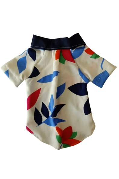 Gobo Renkli Papyonlu Cırtcırtlı Gömlek Kedi ve Köpek Kıyafeti Elbisesi - 2