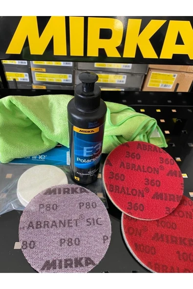 MİRKA Cam Temizlik Seti Araç Pasta Seti 6'lı Set ( E3 Cam Pasta) ürün görseli 1