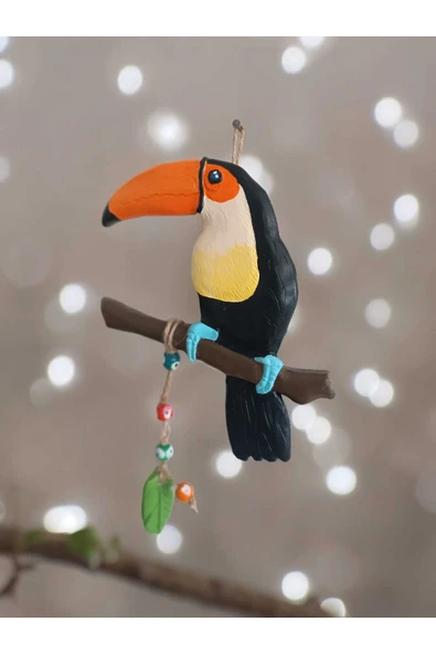 Gobo Dekoratif Tukan Kuşu Farklı Renklerde Kutulu 2 Adet - Resim 3