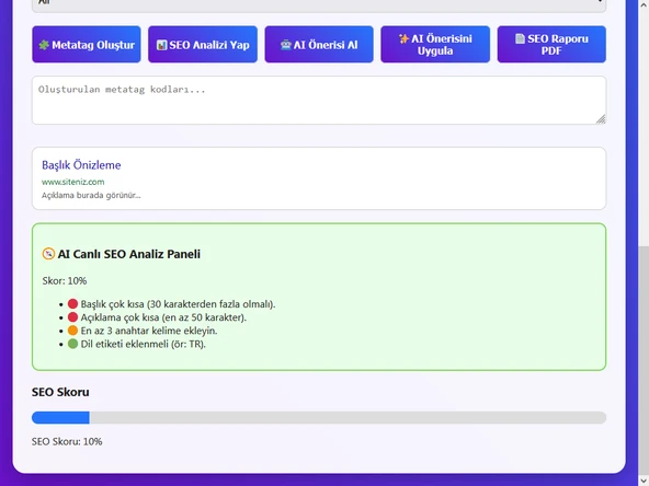 AI Destekli SEO Metatag Builder PRO+ - 2
