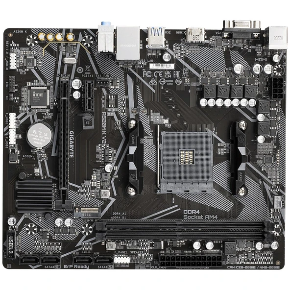 GIGABYTE A520M-K AMD AM4 DDR4 MICRO ATX ANAKART - Resim 5