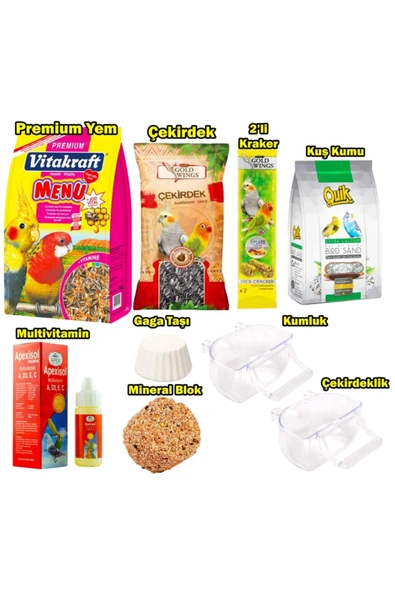 Paraket Sultan-cennet Papağanı Besin Paketi 9parça ürün görseli