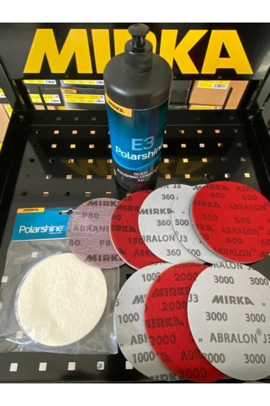 MİRKA Cam Temizlik Seti Araç Pasta Seti 10'lu Set  E3 Cam Pasta ürün görseli 1