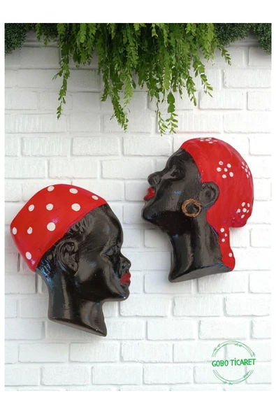 Gobo Dekoratif Aşuk ile Maşuk Duvar ve Balkon Süsü Nostaljik Arap Bacı 10x9 cm ürün görseli 1